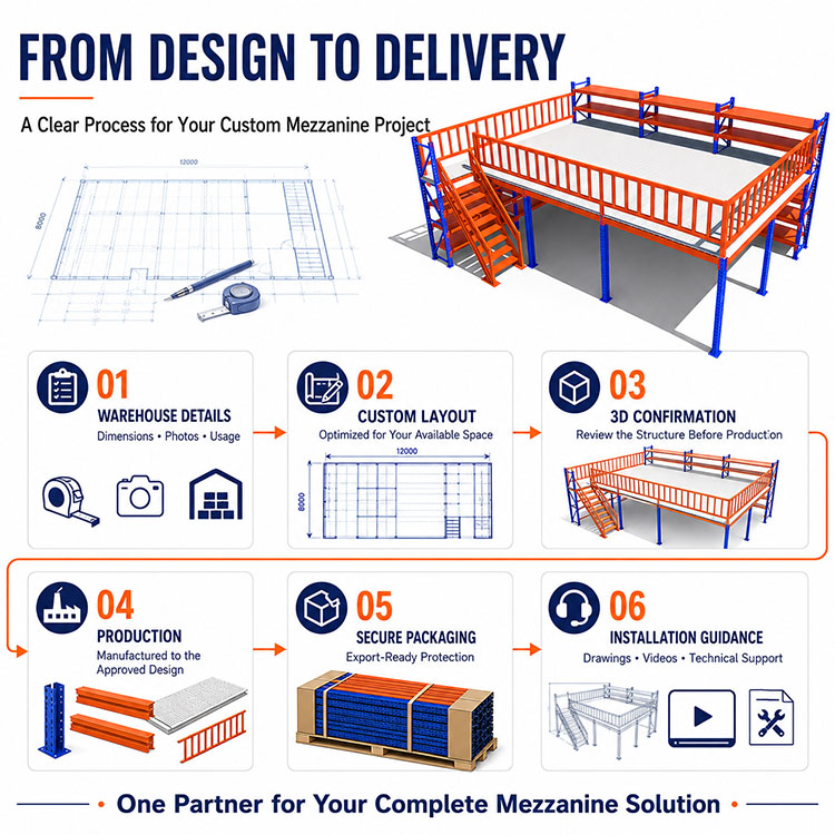 Steel Mezzanine Floors System Modular Industrial Storage Platform Rack for Warehouse