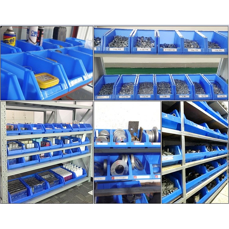 Industrial Style Front-Opening Stackable Plastic Storage Bin for Warehouse Use