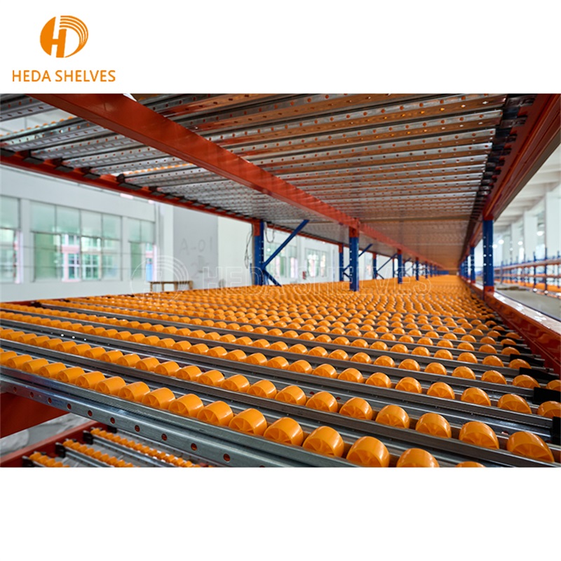 Automated Carton Flow Gravity Racking FIFO Steel Roller Warehouse Storage System Heavy Duty Pallet Live Rack