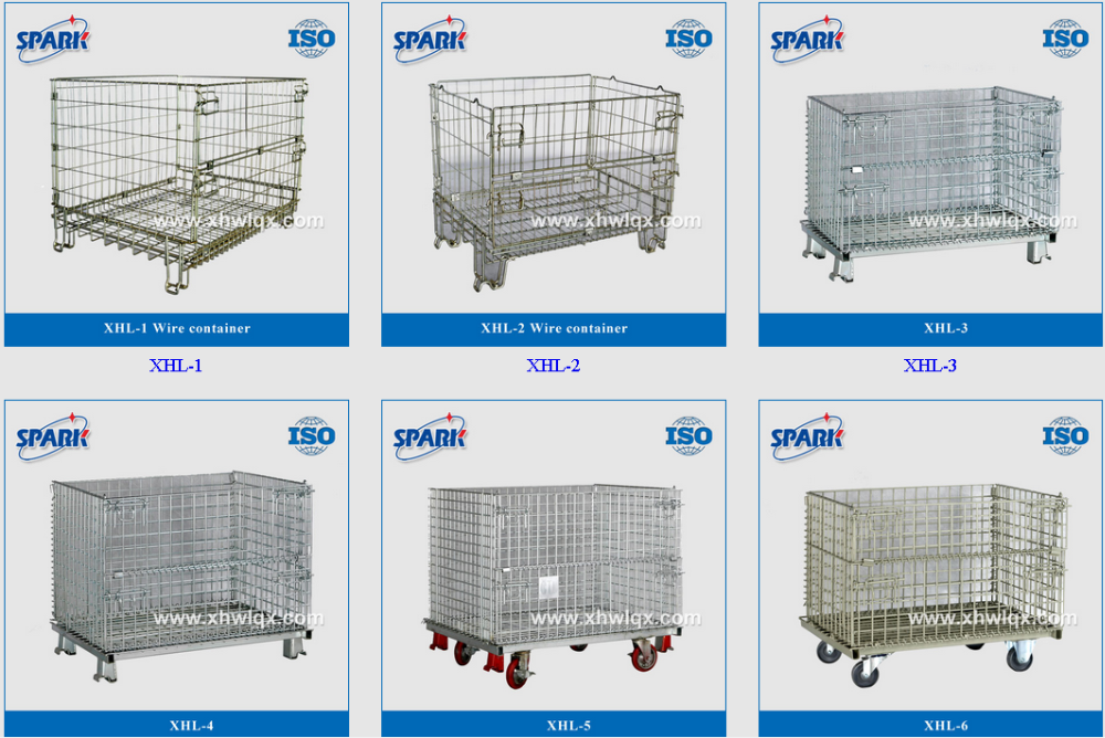 Spark Custom Heavy-Duty Steel Folding Storage Box 1600kg Capacity Lockable Design Wire Construction Cargo Equipment