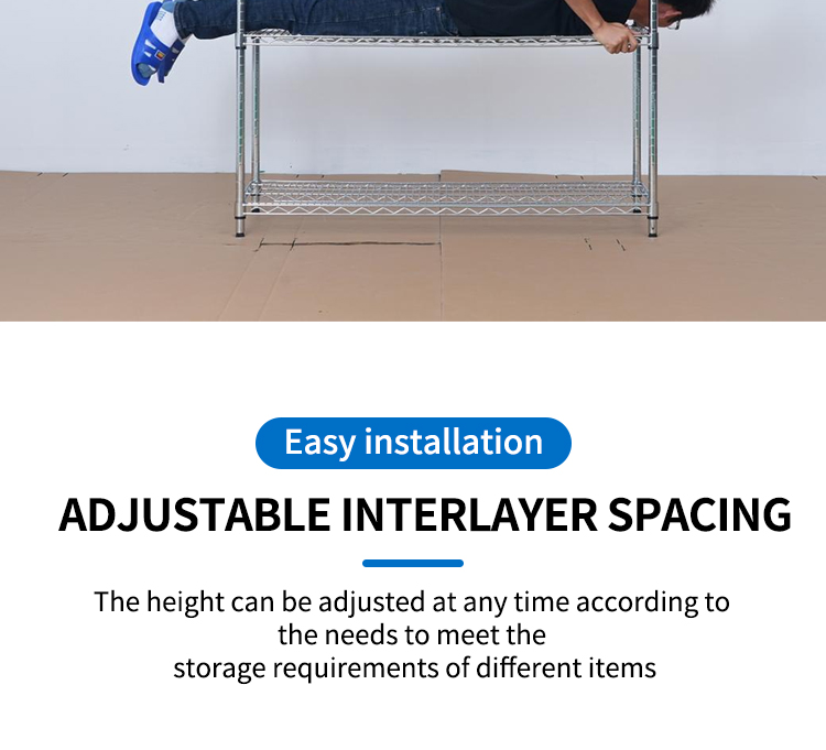 Authentic Factory Production 4-layer Epoxy Green Black Wire Shelving Metal Storage Rack Warehouse Heavy Duty Racking