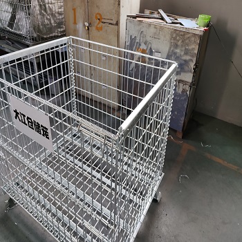 Industry Hanging Storage Wire Baskets Collapsible Stillage Cage Wire Mesh Container Pallet Box Foldable Metal Storage Pallet