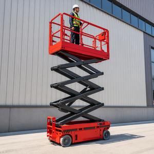 Full Automatic Self Propell Hydraulic Electric Lifting Platform Automatic Walking Manned Elevator Scissor Lift