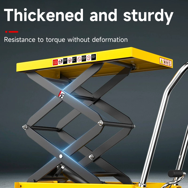 Warehouse Movable Hand Manual Scissor Lift 200kg Hydraulic Lift Table Manual Lifting Platform