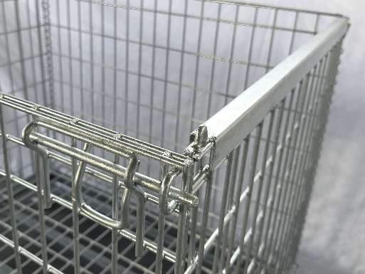 Industry Hanging Storage Wire Baskets Collapsible Stillage Cage Wire Mesh Container Pallet Box Foldable Metal Storage Pallet