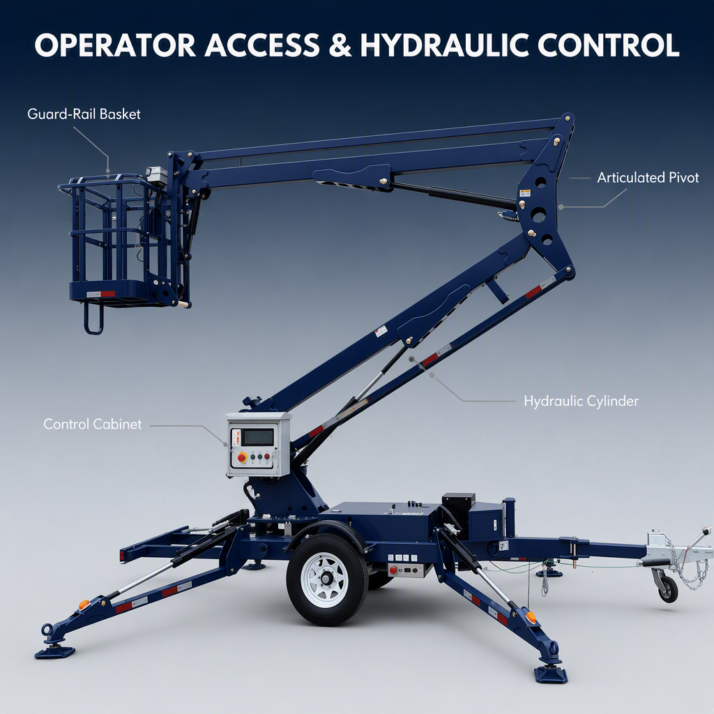 Boom Lift Control and Chassis Component Detail
