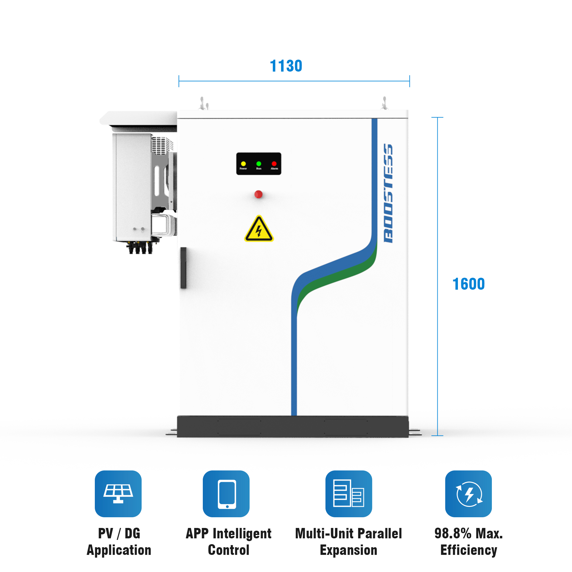 BOOSTESS 50kW 100kWh Integrated Solar Energy Storage System Fully-Automated ESS Lithium Battery Solution Industrial Commercial