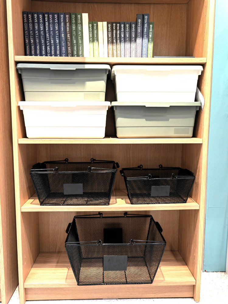 Supermarket Shop Store Cosmetic Metal Wire Storage Basket Convenient Home Organizer Stackable Storage Box with Handles
