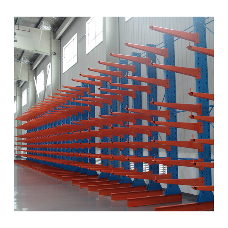Logistics Warehouse Long Cargo Arrangement Assembly Cantilever Racking Heavy Duty System Corrosion Resistant 2000kg Load 3-5