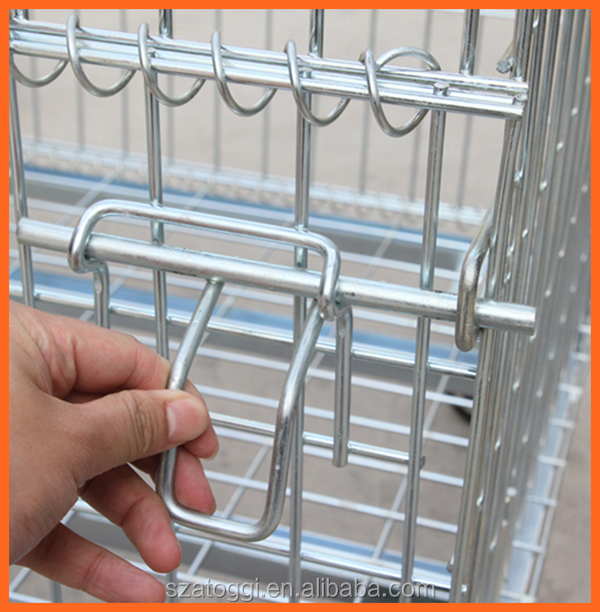 Heavy Duty Galvanized Steel Storage Pallet Crate with 1000kg Capacity for Industrial Warehouse