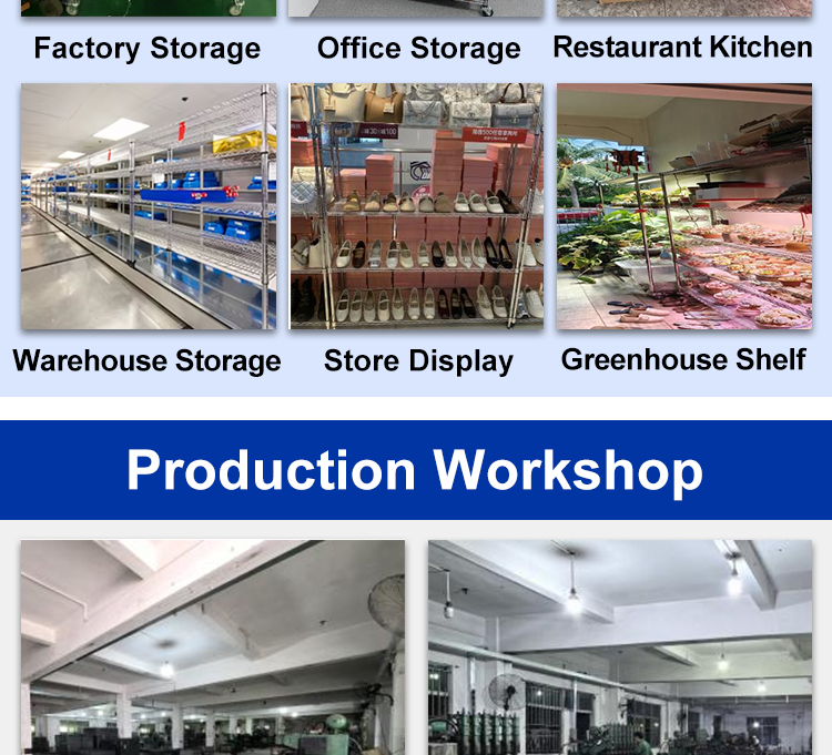Authentic Factory Production 4-layer Epoxy Green Black Wire Shelving Metal Storage Rack Warehouse Heavy Duty Racking