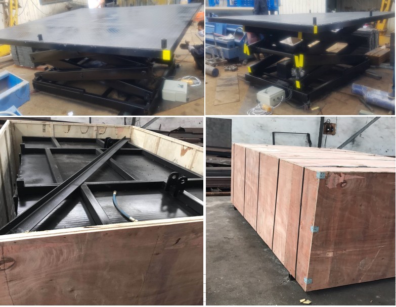 Stationary Hydraulic Scissor Lift Platform Safety Base