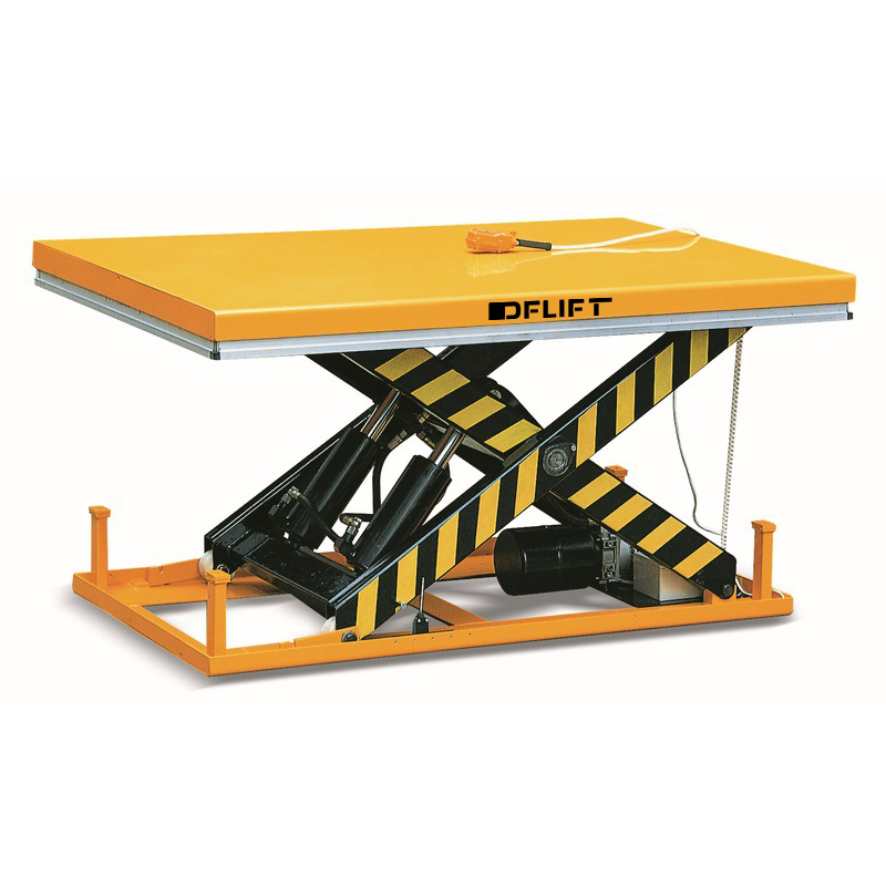 DFLIFT 1m Stationary Scissor Lift Table Electric Hydraulic with 1000kg Capacity Pit Mounted Lift Tables