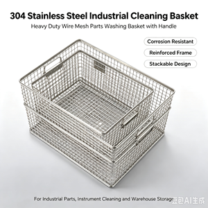 Stackable Industrial Wire Mesh Storage Baskets
