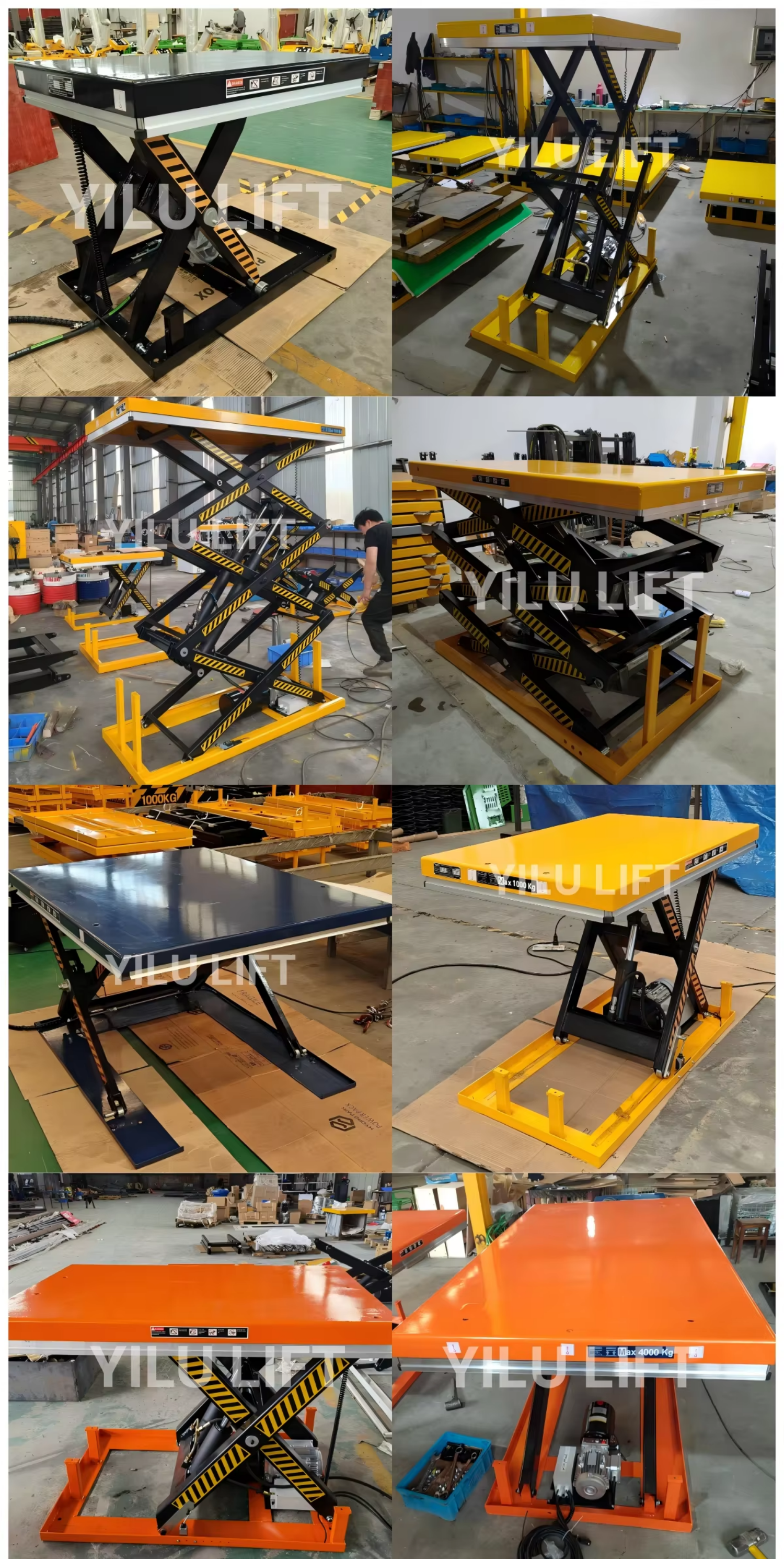 YILU LIFT 4 Ton 4 M Hydraulic Scissor Lift Table Warehouse Use Platform Lift with CE