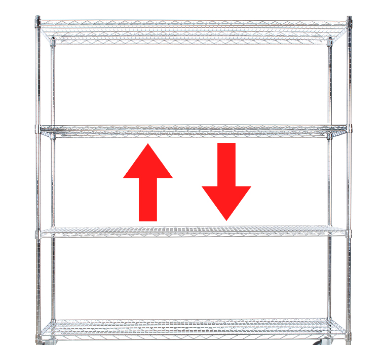 Authentic Factory Production 4-layer Epoxy Green Black Wire Shelving Metal Storage Rack Warehouse Heavy Duty Racking