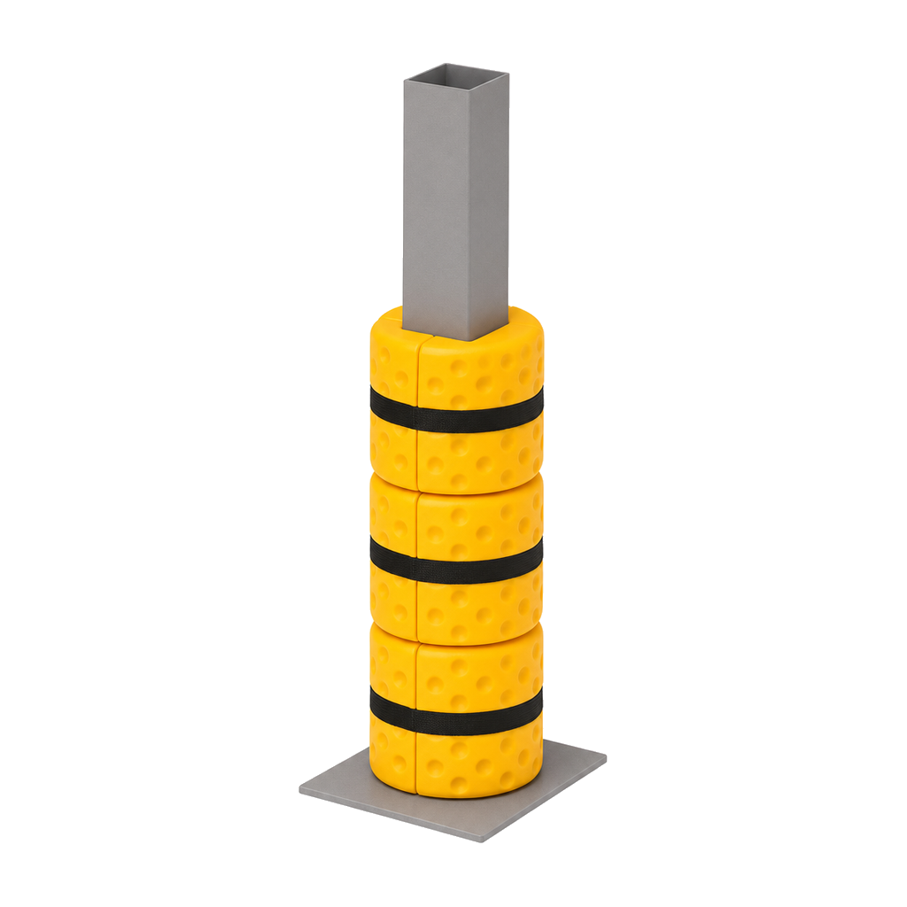 INORDER Column Protector 150mm Square Post Guard Wrap Around Impact Protection for Warehouse Columns