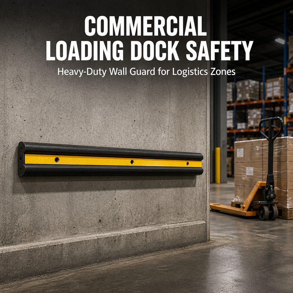 Factory Safety Rubber Anti-Collision Impact Protection Strip for Wall Corner Column Machinery Zone Warehouse and Workshop