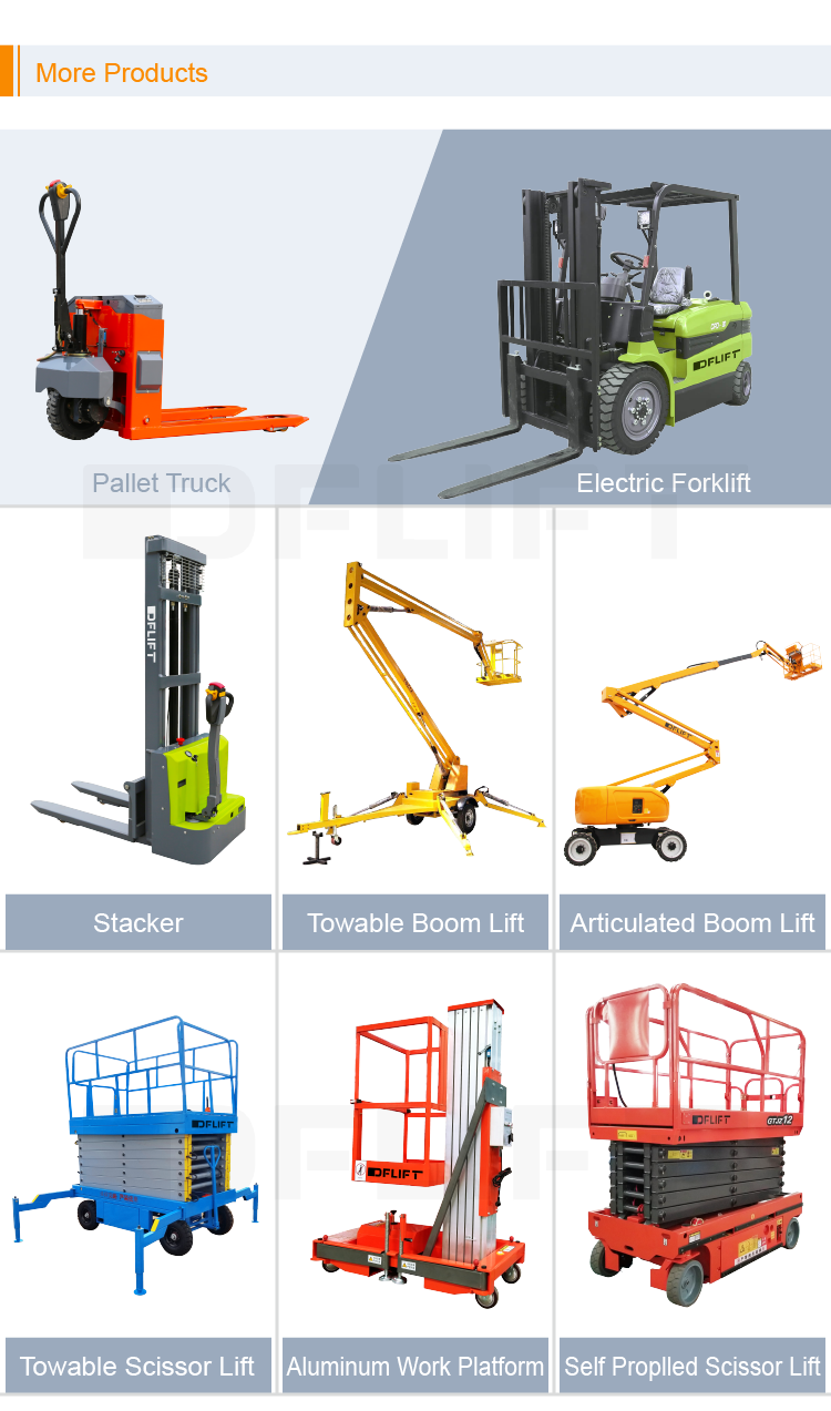 DFLIFT 1m Stationary Scissor Lift Table Electric Hydraulic with 1000kg Capacity Pit Mounted Lift Tables