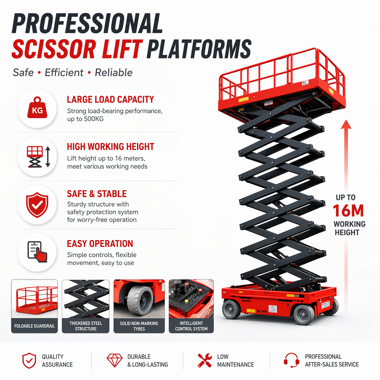 Factory Price Mobile Scissor Lift Platform Electric Hydraulic Aerial Working Equipment CE Certification