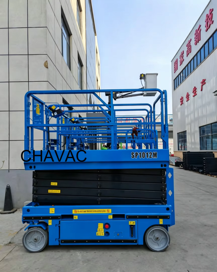 Full Automatic Self Propell Hydraulic Electric Lifting Platform Automatic Walking Manned Elevator Scissor Lift