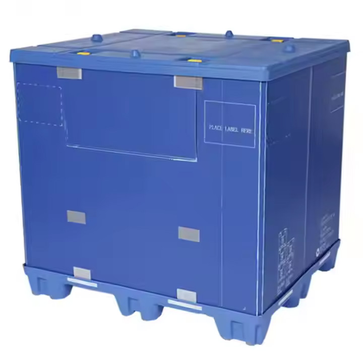 Plastic Automobile Use Large Collapsible Bulk Containers With Lids Custom Automotive Foldable Plastic Pallet Box