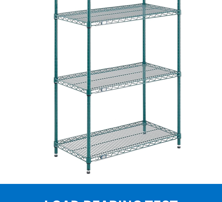 Authentic Factory Production 4-layer Epoxy Green Black Wire Shelving Metal Storage Rack Warehouse Heavy Duty Racking