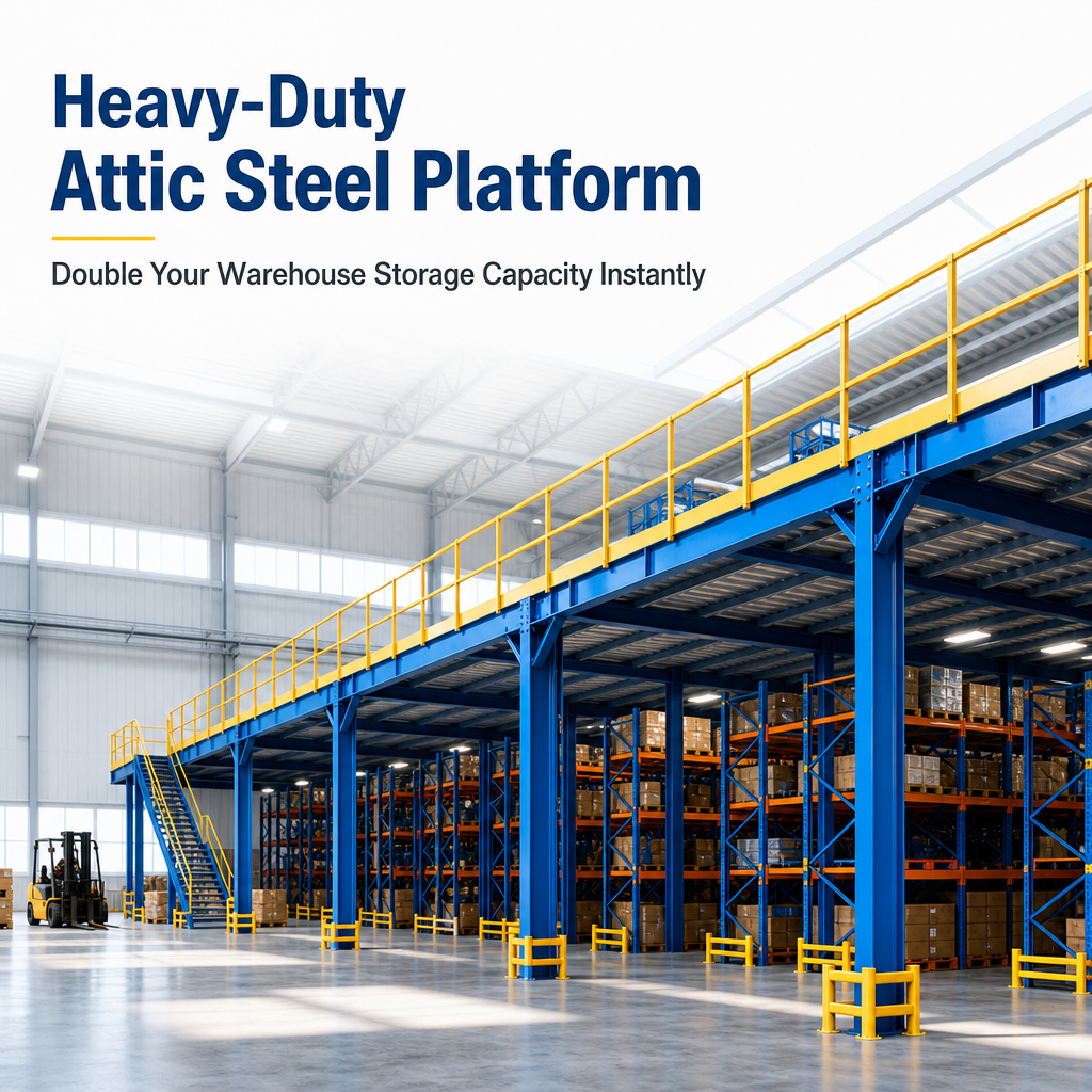 Tailor-Made Load Capacity Mezzanine Steel Platform Modular Bolt Connection for E-commerce Warehouse Storage Rack System
