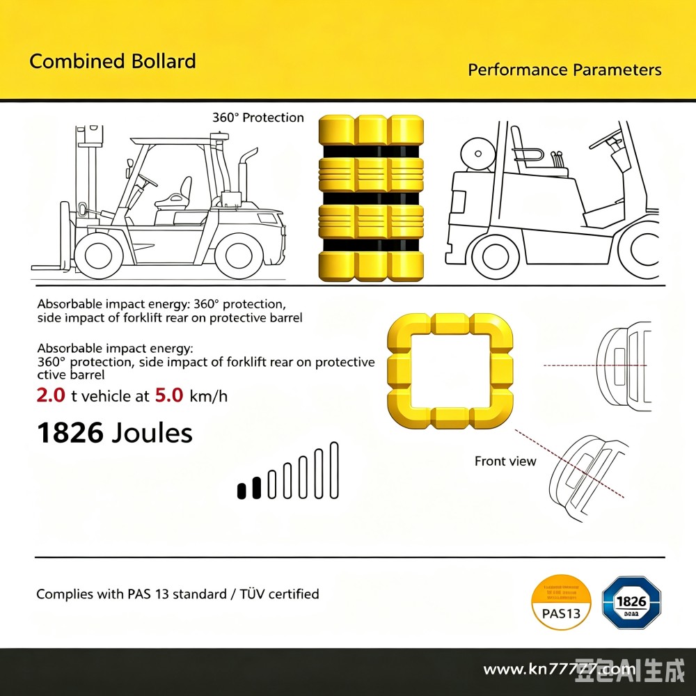 Modular Warehouse Column Protector Yellow Building Pillar Guard for Forklift Impact Protection in Logistics Centers