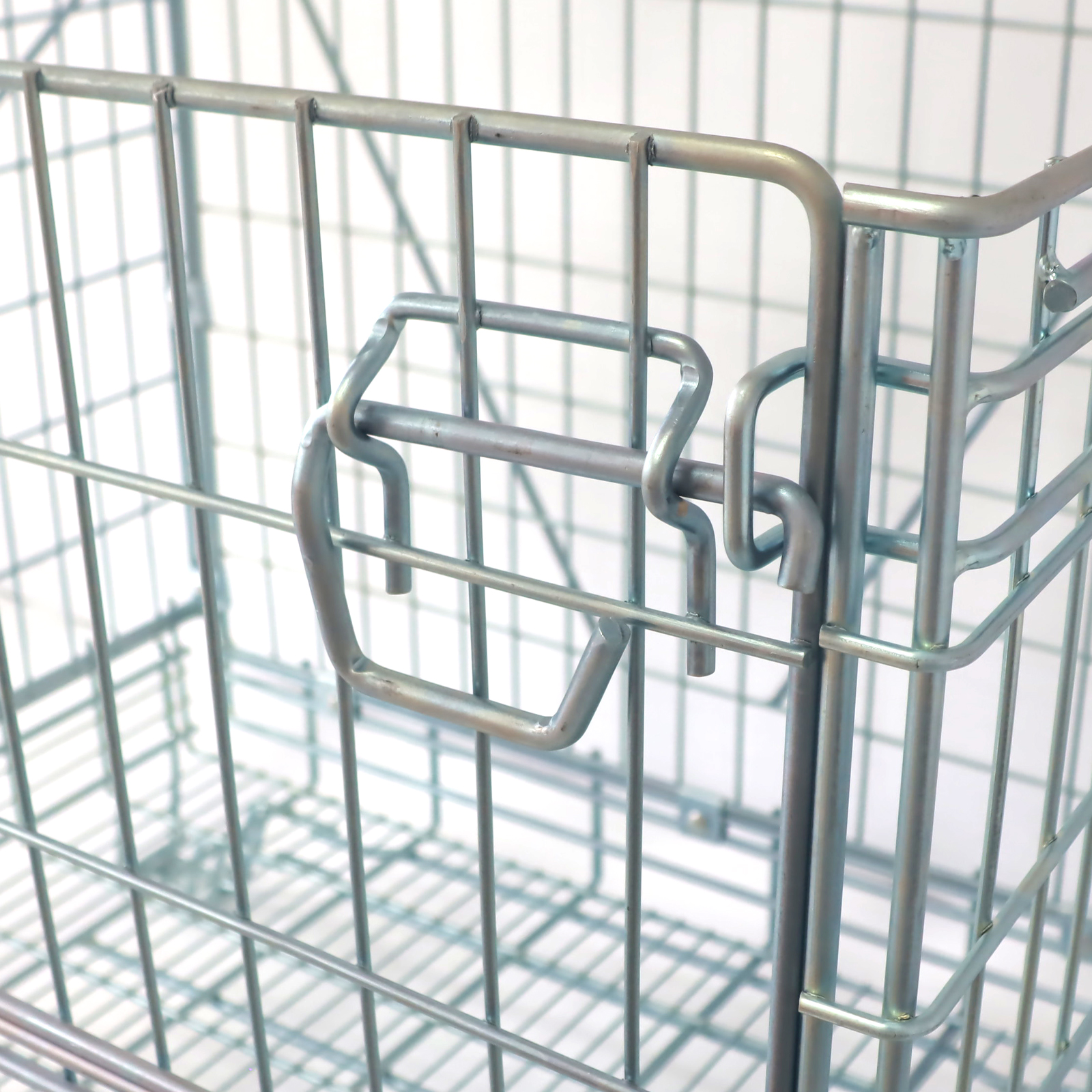 Heavy Duty Foldable Steel Wire Mesh Container Box with 1000kg Capacity Stackable for Industrial Warehouse Storage