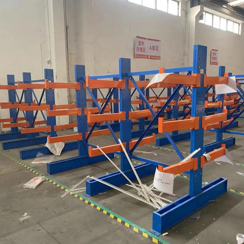 Factory Direct Heavy Duty Double Sided Steel Cantilever Rack For Industrial Warehouse Pipe And Steel Bar Storage System