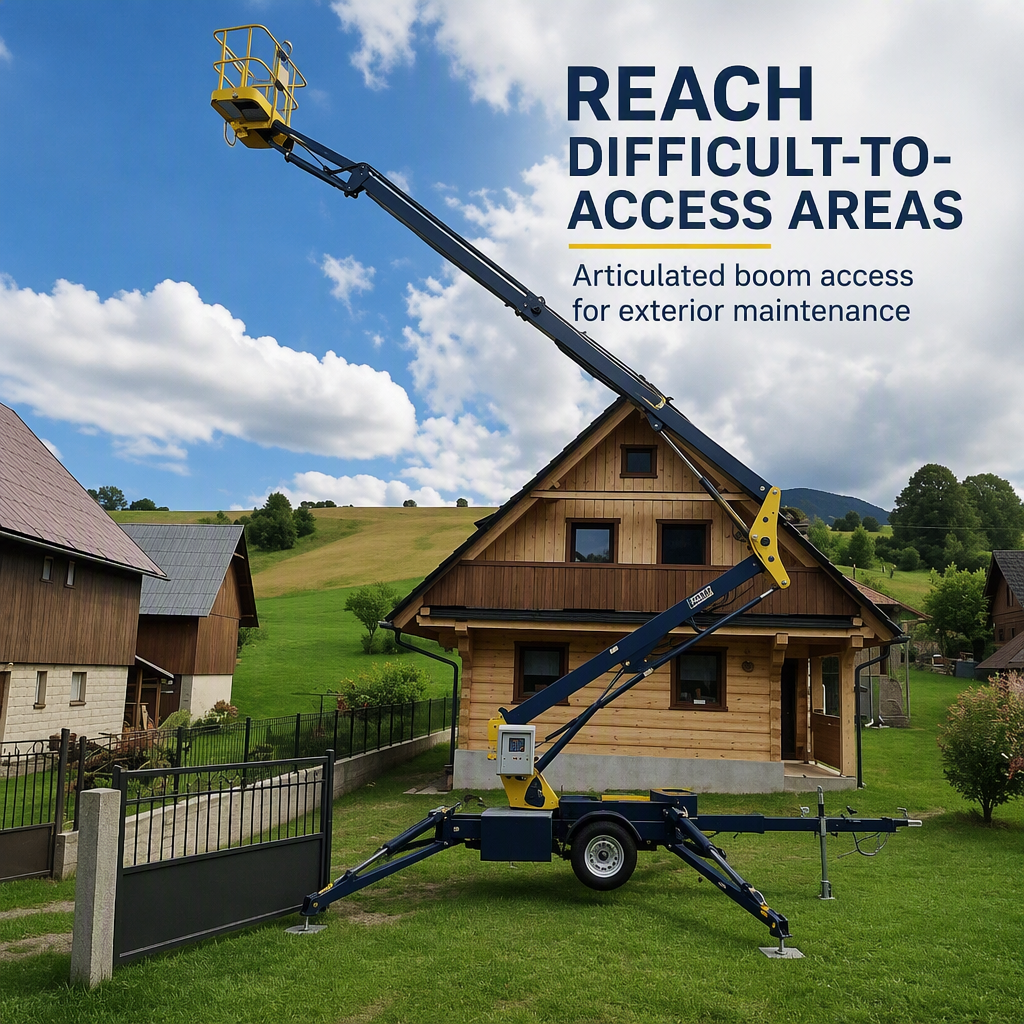 Hydraulic Cherry Picker Spider Boom Lift Site View