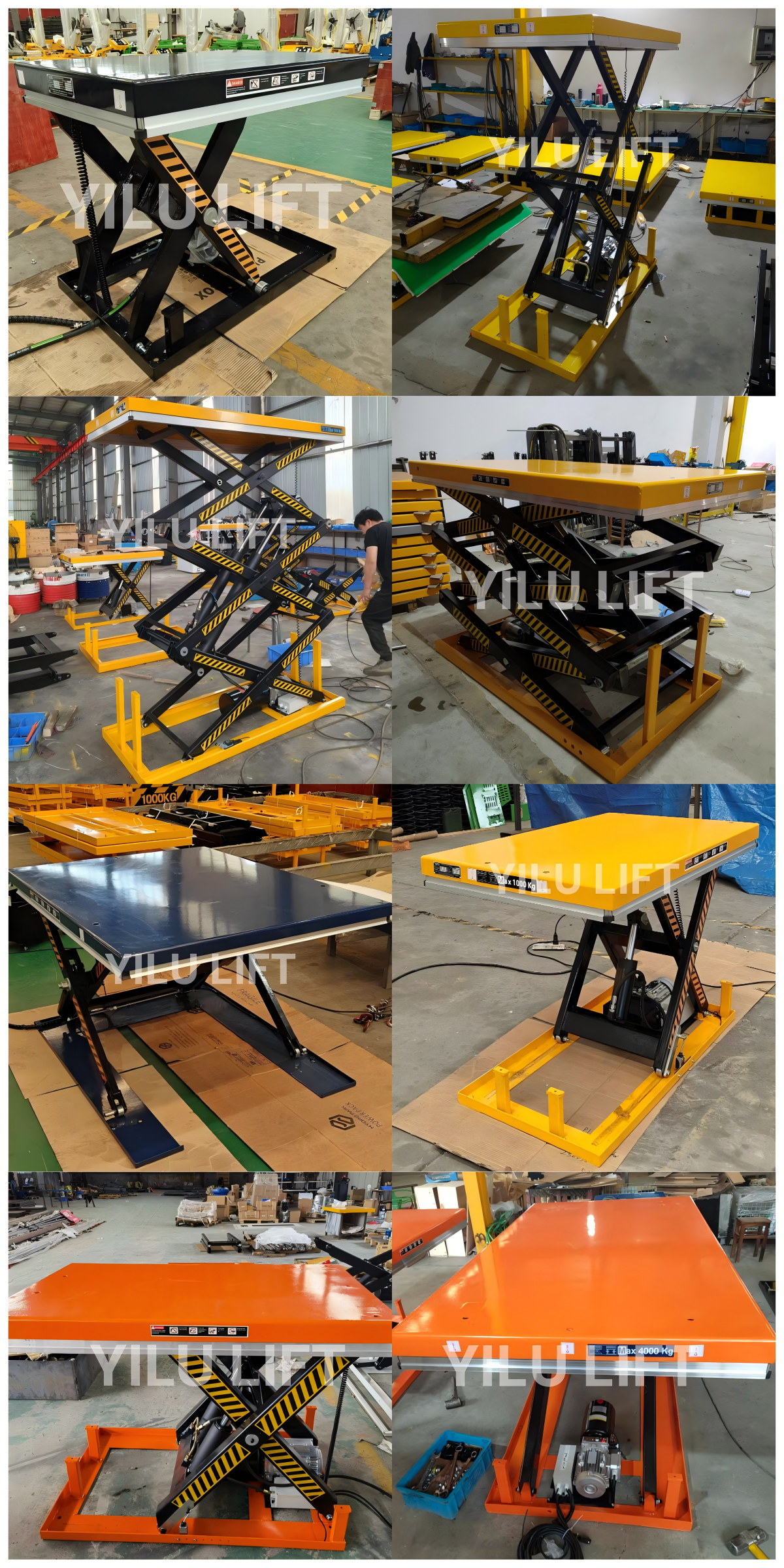 YILU LIFT 4 Ton 4 M Hydraulic Scissor Lift Table Warehouse Use Platform Lift with CE
