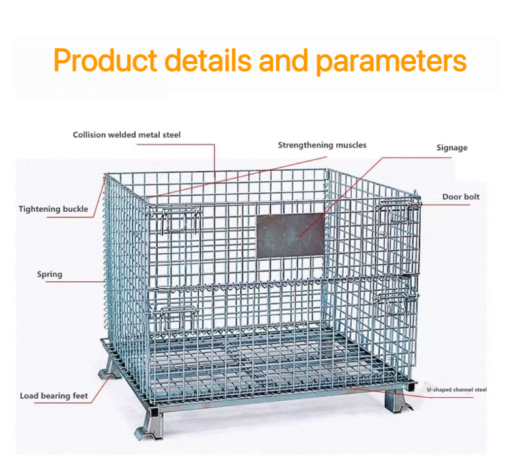 Wire mesh container detail view 2