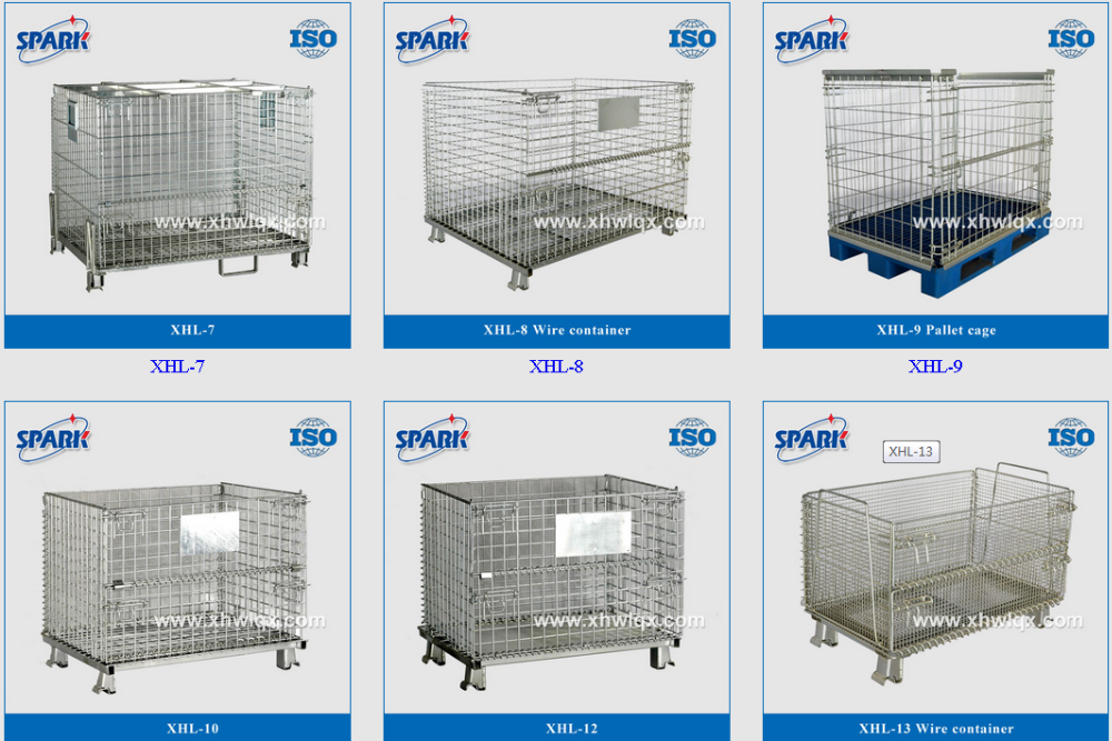 Spark Custom Heavy-Duty Steel Folding Storage Box 1600kg Capacity Lockable Design Wire Construction Cargo Equipment