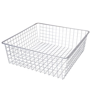 Powder Coated Metal Wire Storage Basket Kit