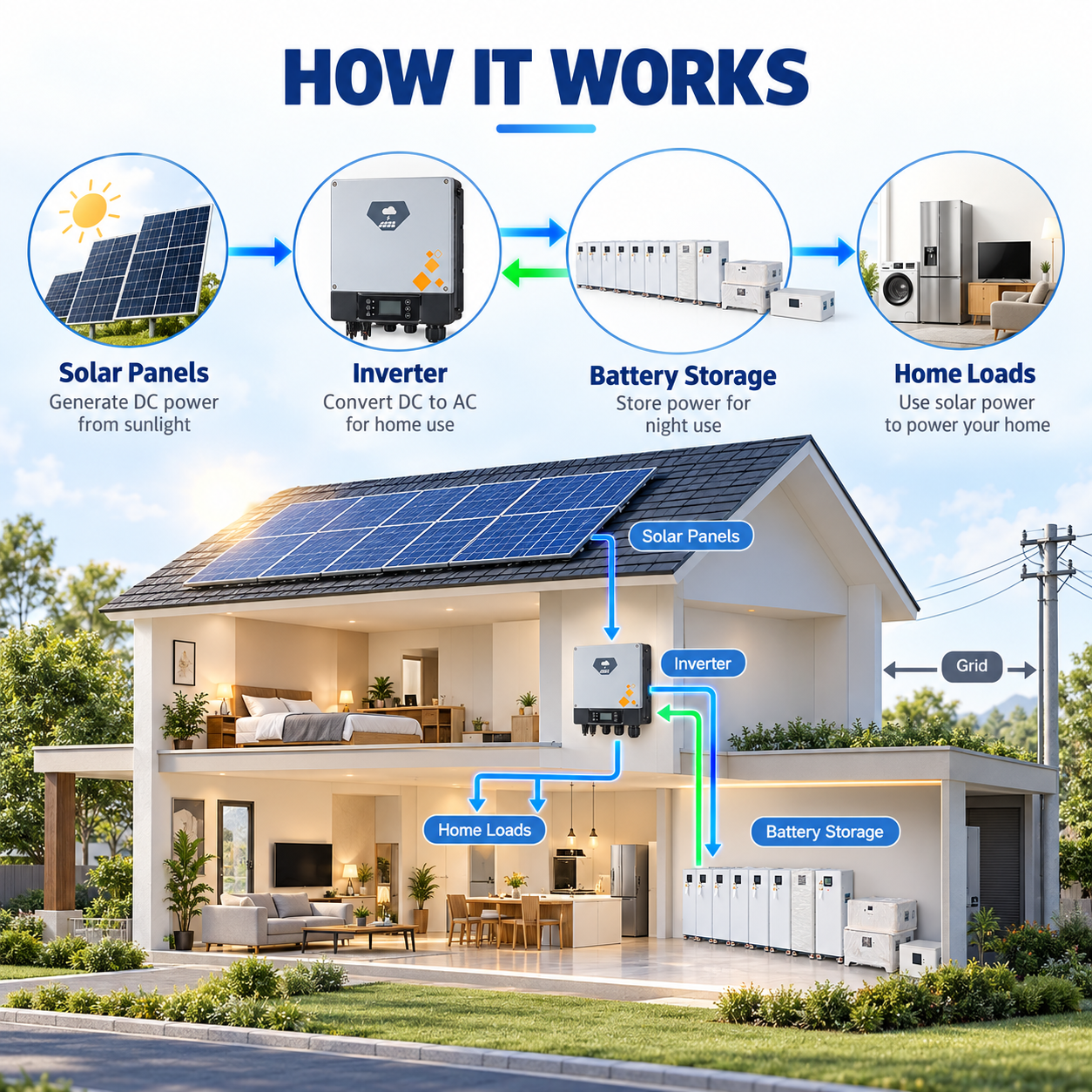 WiFi Integrated Smart APP Control Power Management Home Energy Storage System for Modern Home Automation