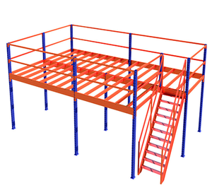 Warehouse Mezzanine Modular Racks Platform Structure Anti-Collision Features Steel Construction European-Style Warehouse