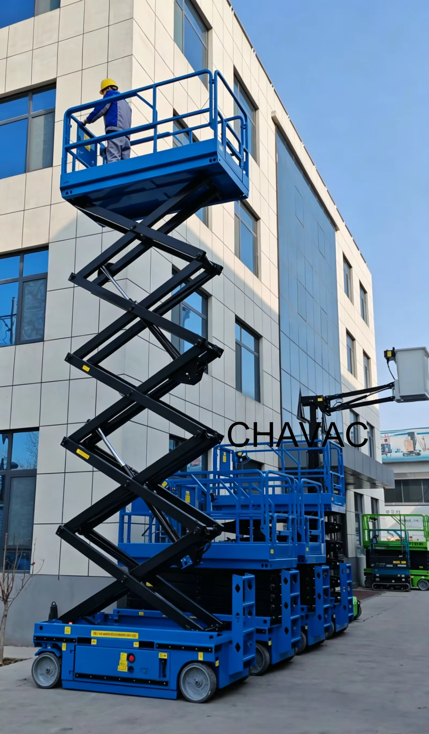 Full Automatic Self Propell Hydraulic Electric Lifting Platform Automatic Walking Manned Elevator Scissor Lift