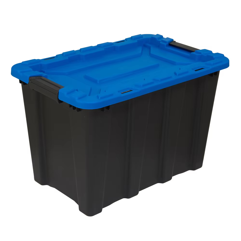 Custom Heavy Duty Industrial Product Storage Bins Large Garage Storage Bins With Lids 55L