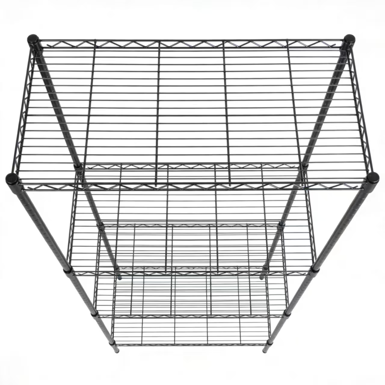 Adjustable 5-Layer Black Epoxy Kitchen Storage Rack Removable Metal Wire Shelving Units Organizer Holder for Dinnerware