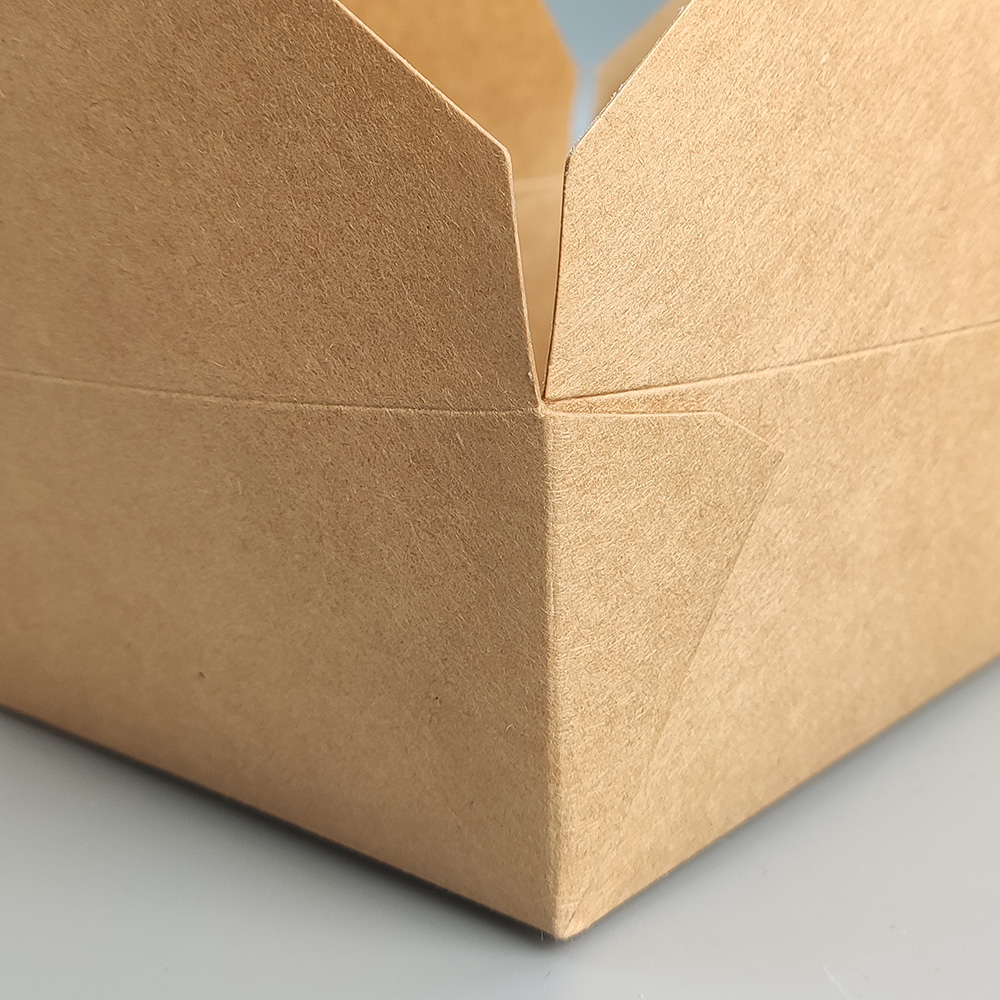 Customized LOGO Microwave Safe Kraft Paper Disposable Food Takeout Boxes Bulk Packaging