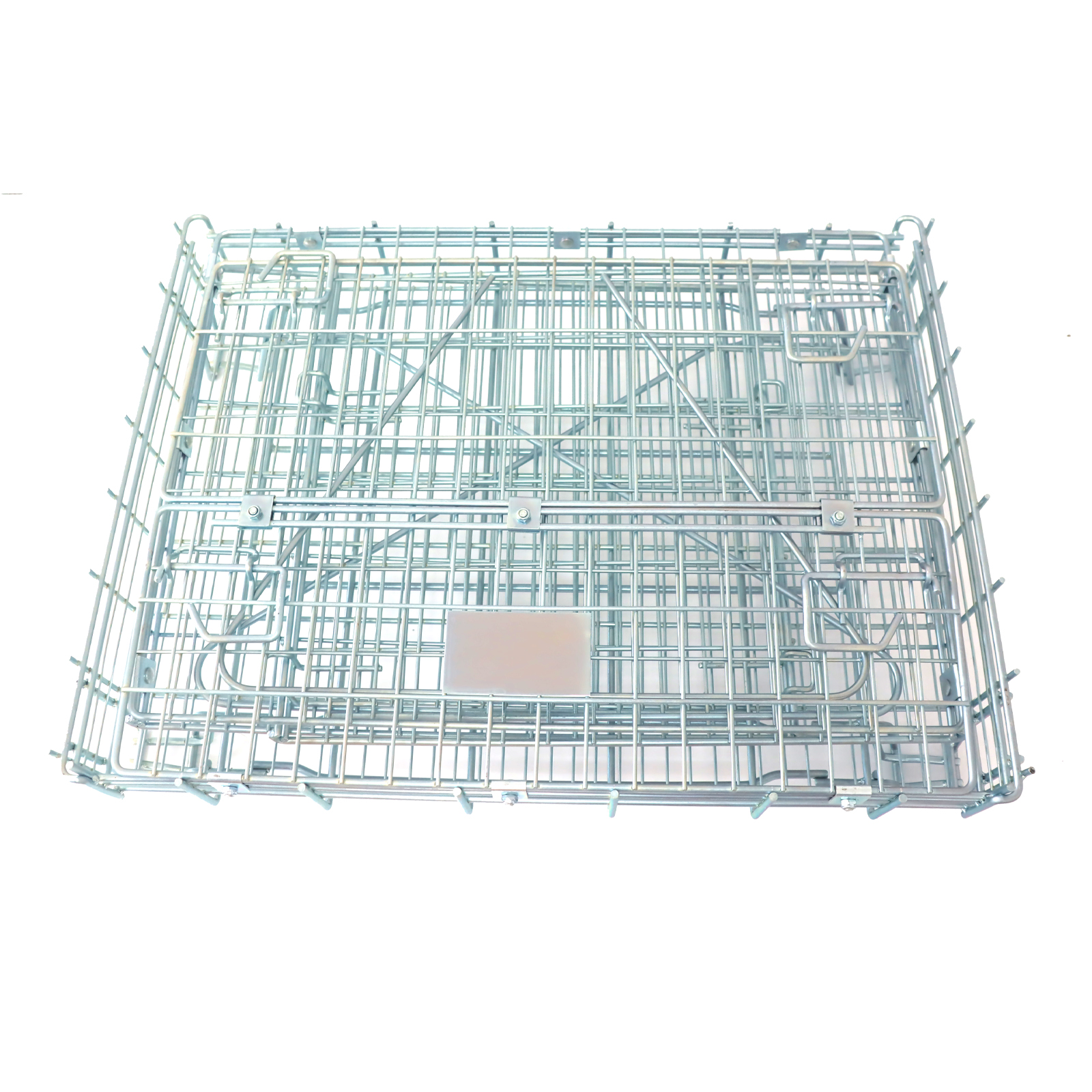 Heavy Duty Foldable Steel Wire Mesh Container Box with 1000kg Capacity Stackable for Industrial Warehouse Storage